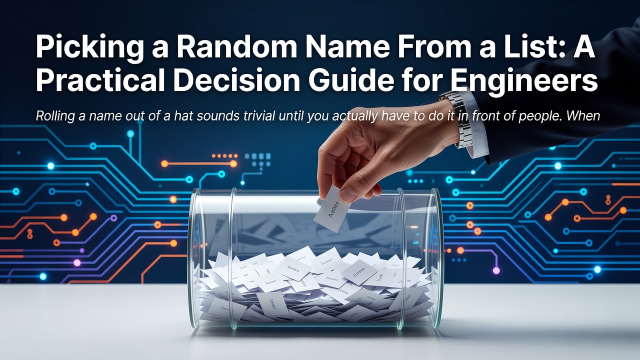 Picking a Random Name From a List: A Practical Decision Guide for Engineers