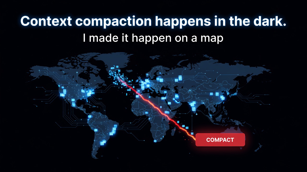 Context compaction happens in the dark. I made it happen on a map.