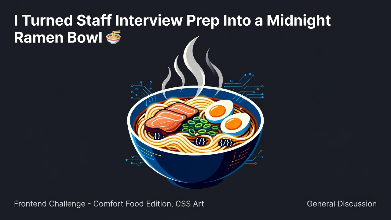 I Turned Staff Interview Prep Into a Midnight Ramen Bowl 🍜