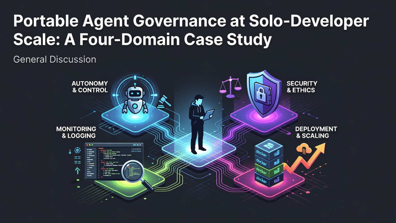 Portable Agent Governance at Solo-Developer Scale: A Four-Domain Case Study