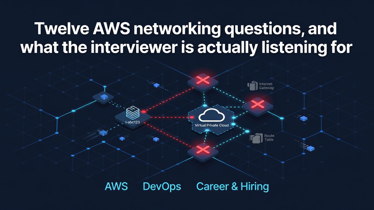 Twelve AWS networking questions, and what the interviewer is actually listening for