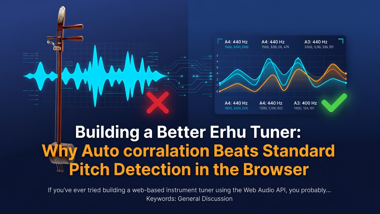 Building a Better Erhu Tuner: Why Auto correlation Beats Standard Pitch Detection in the Browser