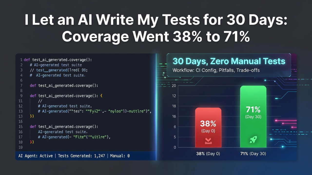 I Let an AI Write My Tests for 30 Days: Coverage Went 38% to 71%