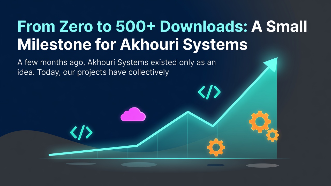 From Zero to 500+ Downloads: A Small Milestone for Akhouri Systems