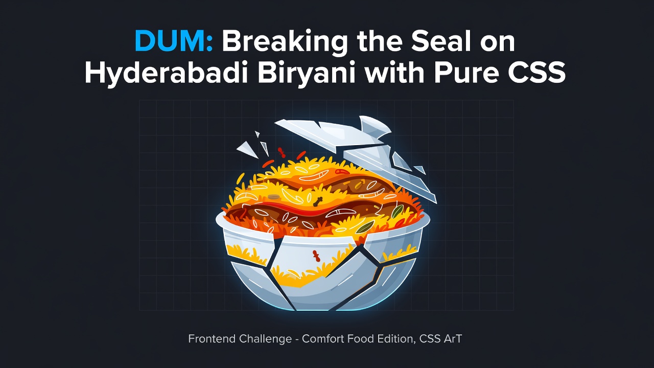 DUM: Breaking the Seal on Hyderabadi Biryani with Pure CSS