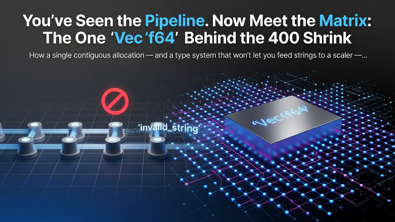 You've Seen the Pipeline. Now Meet the Matrix: The One `Vec<f64>` Behind the 400 Shrink