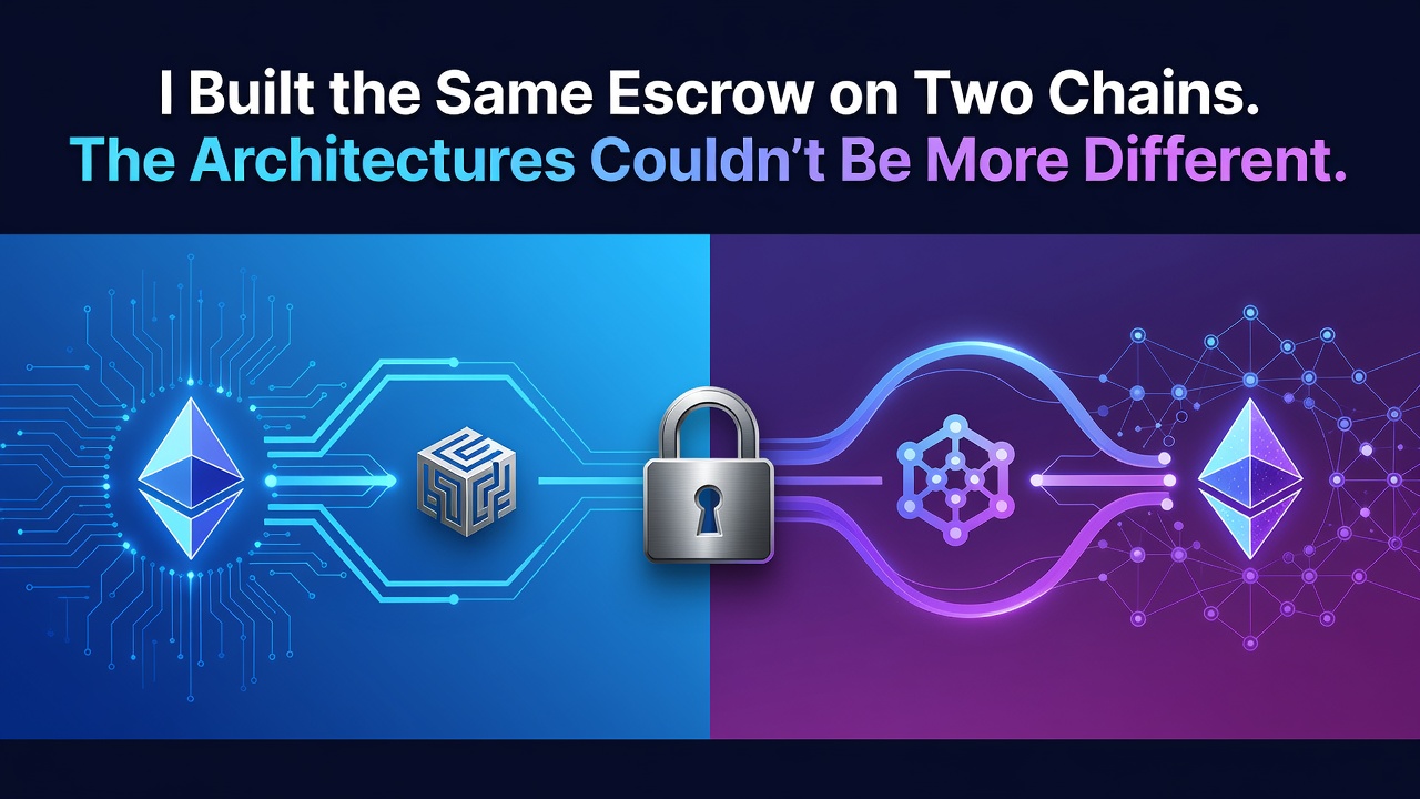I Built the Same Escrow on Two Chains. The Architectures Couldn't Be More Different.