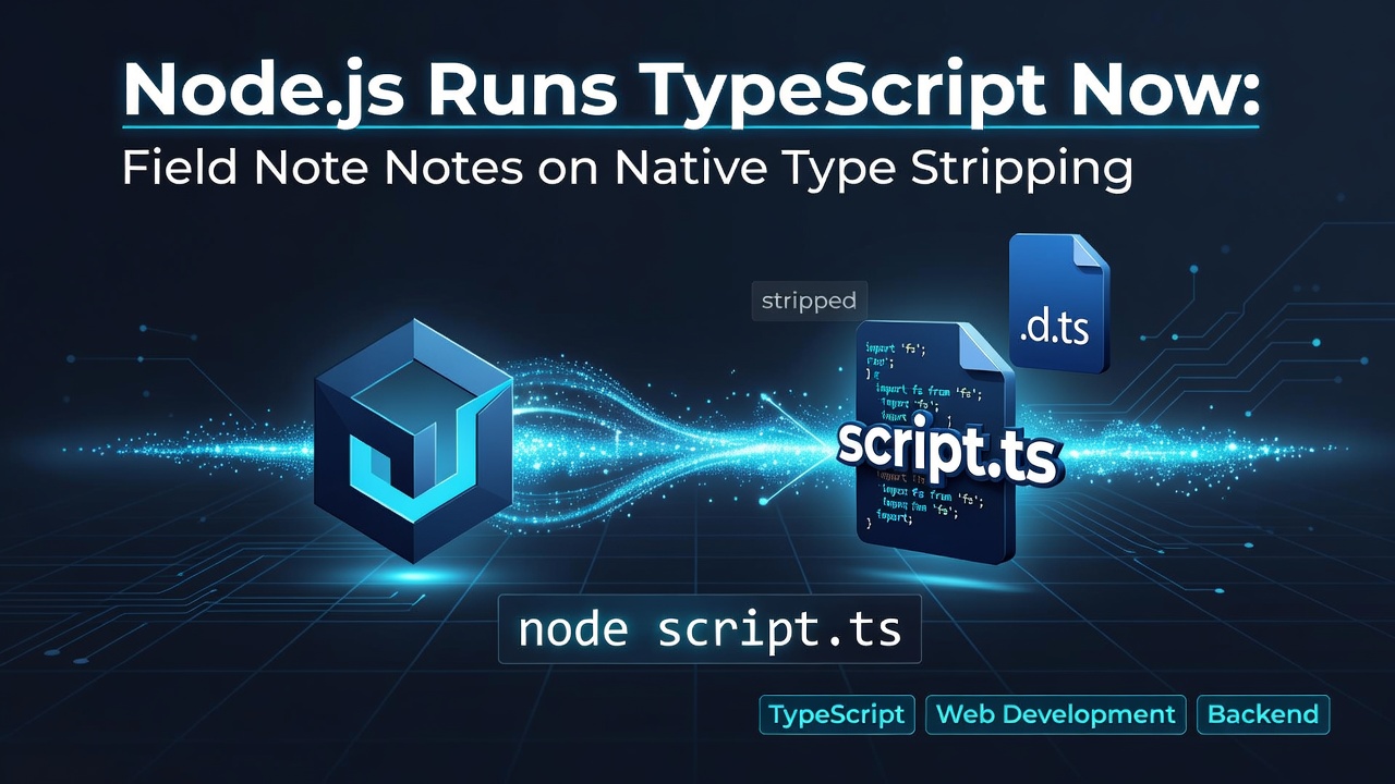 Node.js Runs TypeScript Now: Field Notes on Native Type Stripping