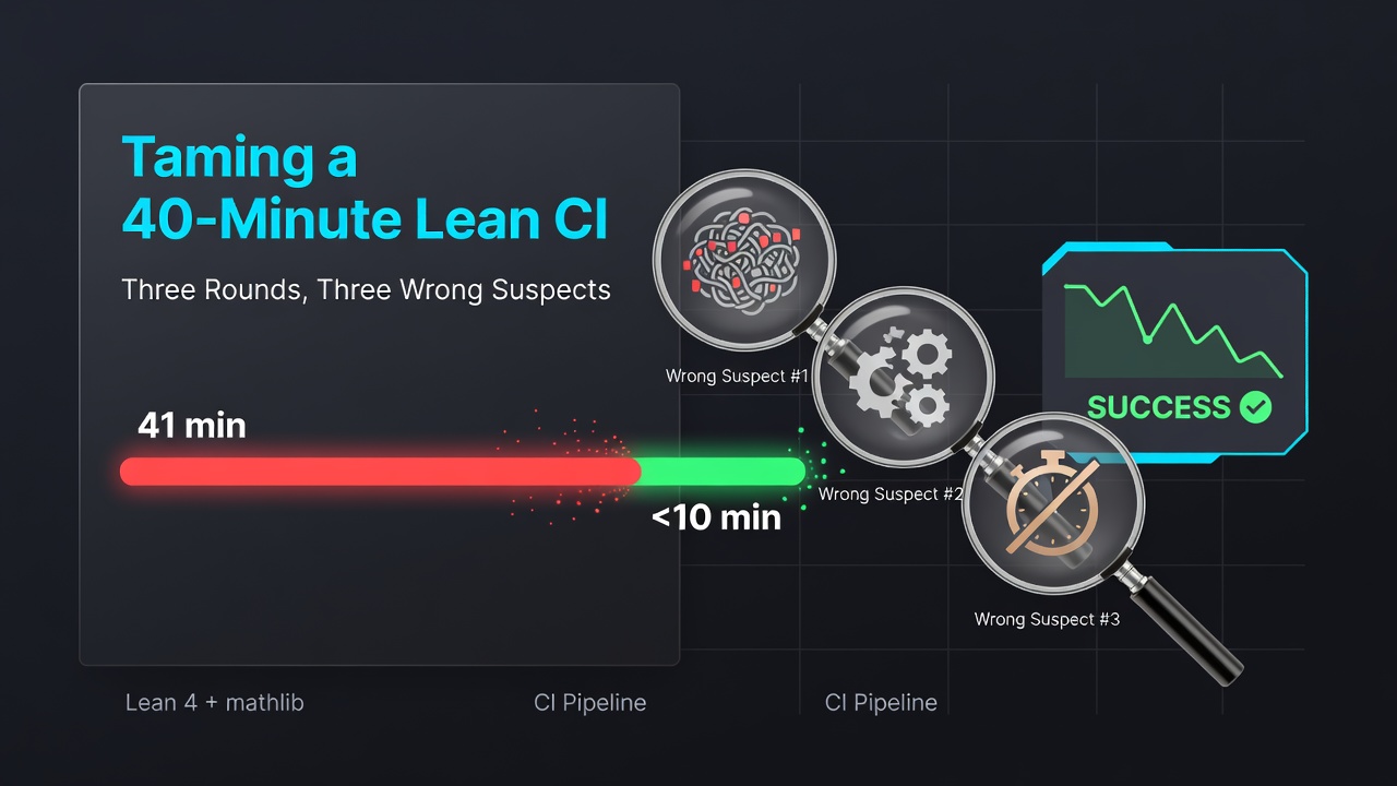 Taming a 40-Minute Lean CI: Three Rounds, Three Wrong Suspects
