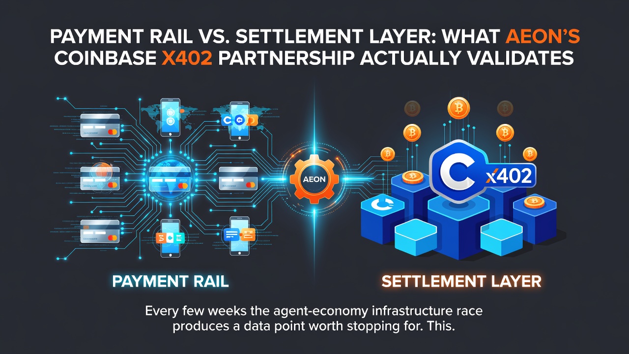 Payment Rail vs. Settlement Layer: What AEON's Coinbase x402 Partnership Actually Validates