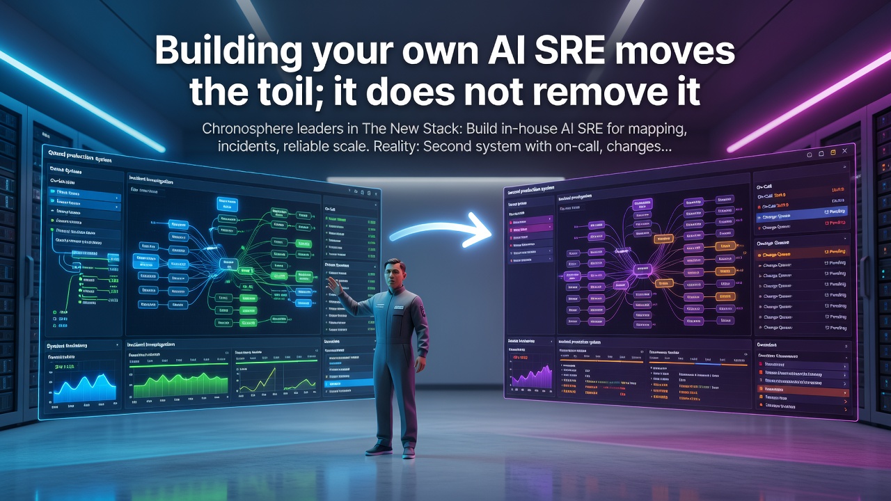 Building your own AI SRE moves the toil; it does not remove it