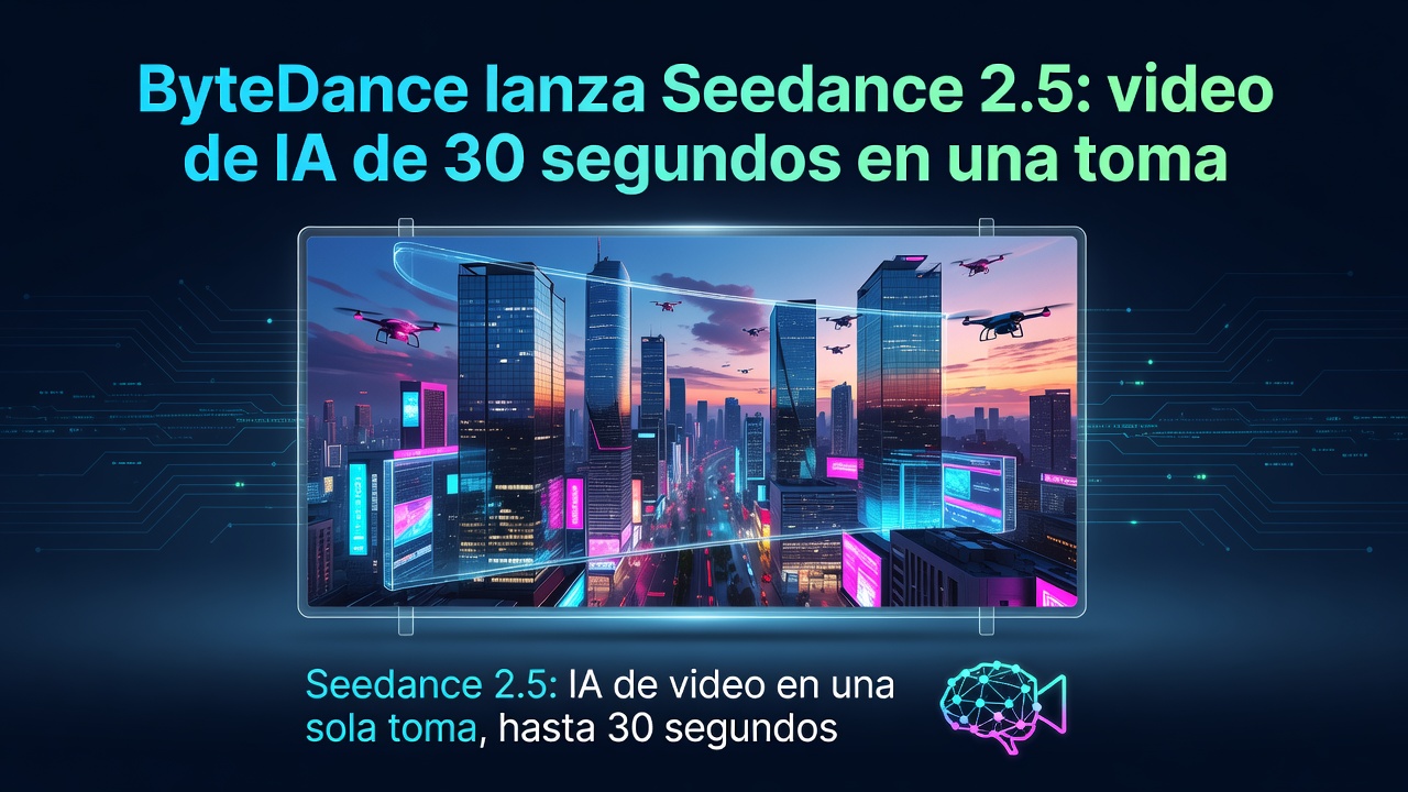 ByteDance lanza Seedance 2.5: video de IA de 30 segundos en una toma