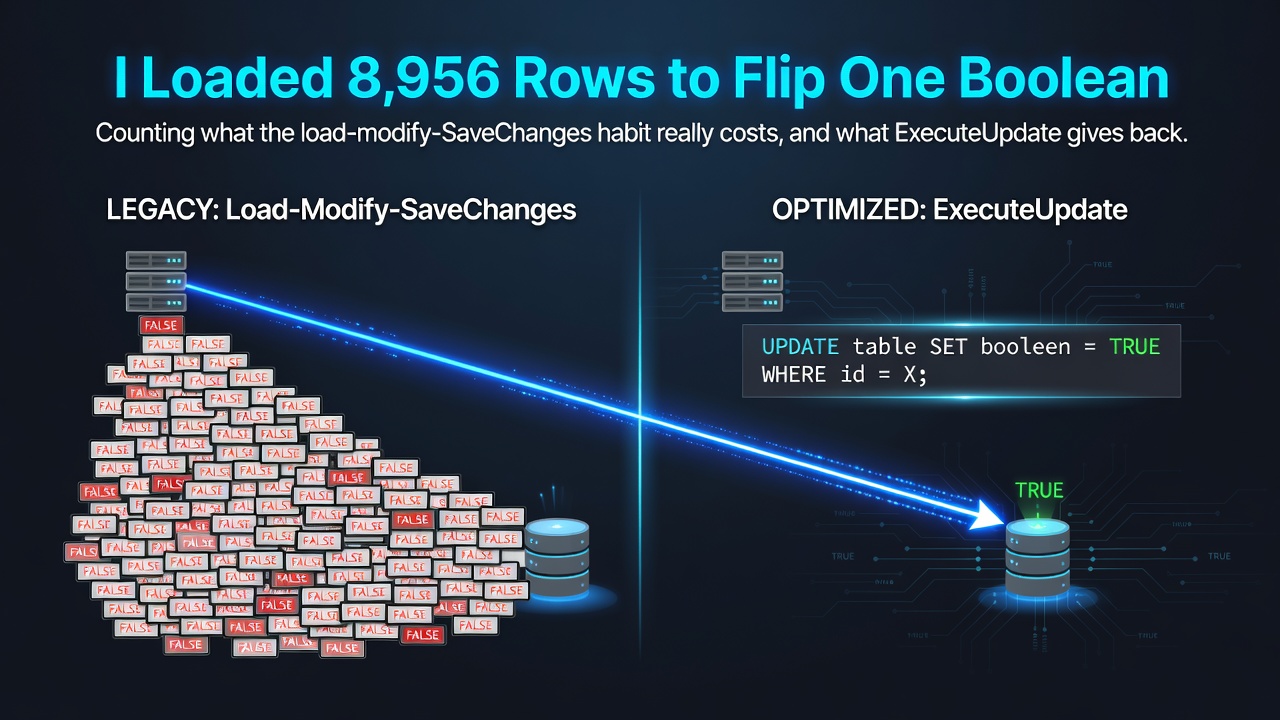I Loaded 8,956 Rows to Flip One Boolean