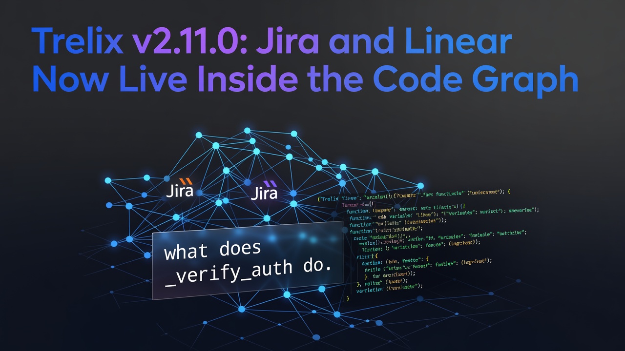 Trelix v2.11.0: Jira and Linear Now Live Inside the Code Graph
