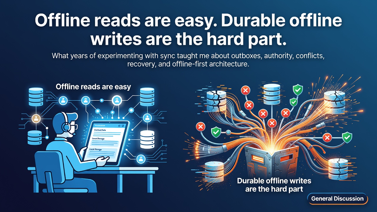Offline reads are easy. Durable offline writes are the hard part.