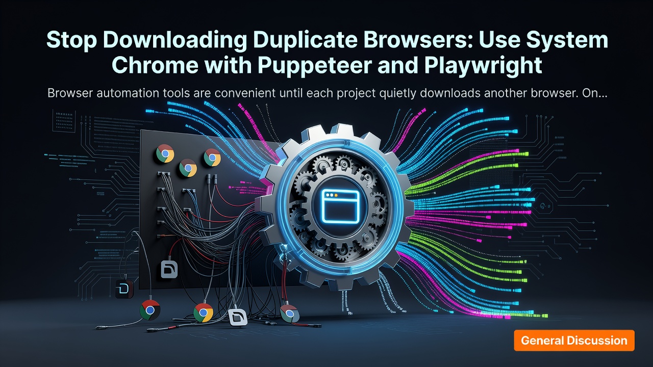 Stop Downloading Duplicate Browsers: Use System Chrome with Puppeteer and Playwright