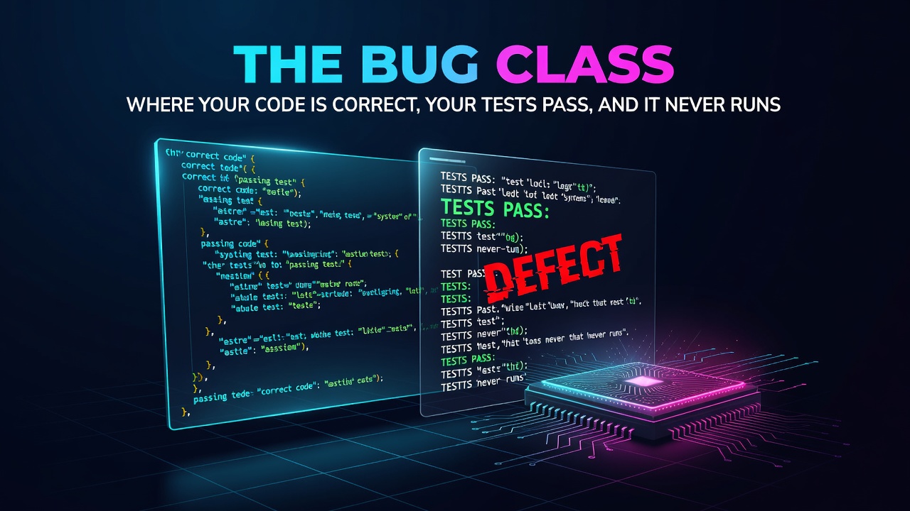 The Bug Class Where Your Code Is Correct, Your Tests Pass, and It Never Runs