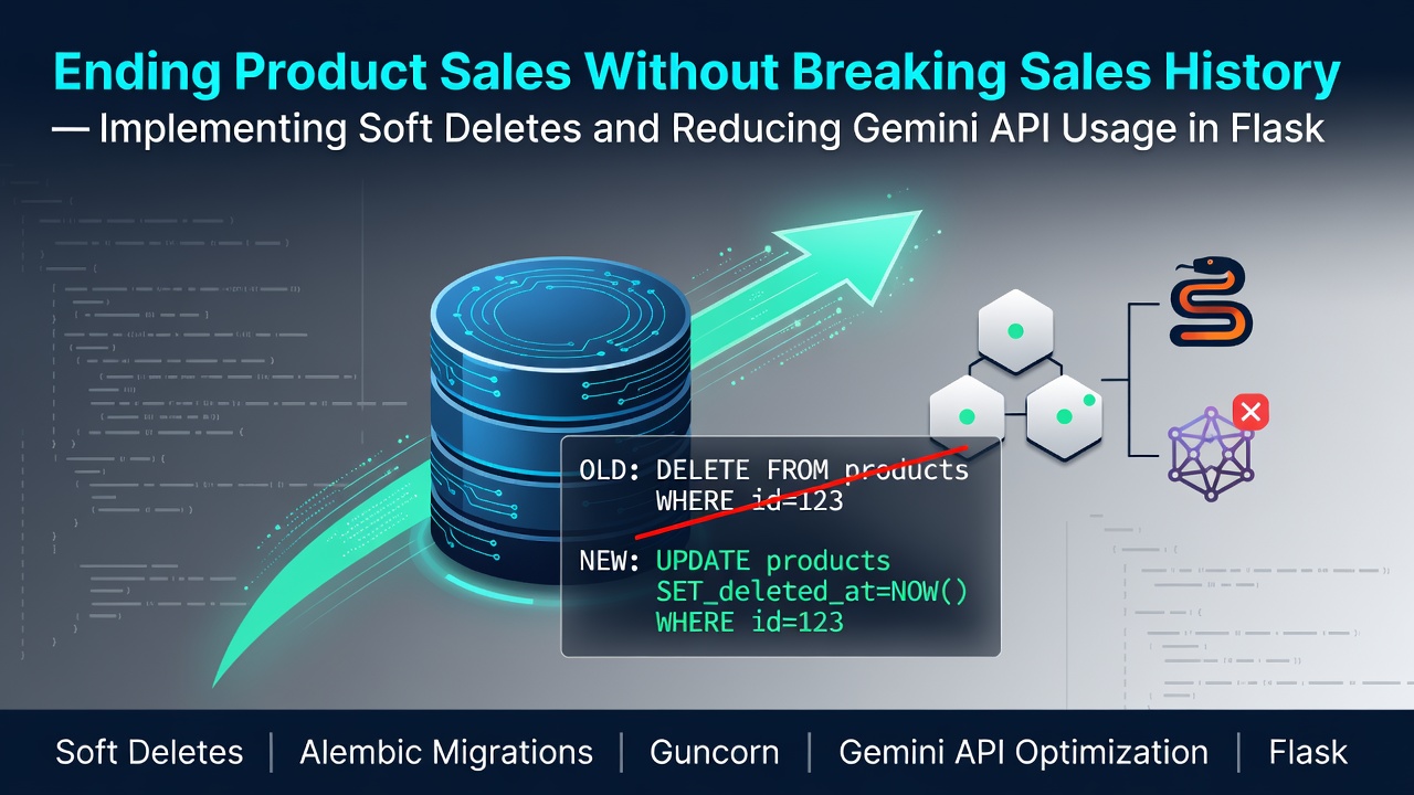 📝 Ending Product Sales Without Breaking Sales History — Implementing Soft Deletes and Reducing Gemini API Usage in Flask