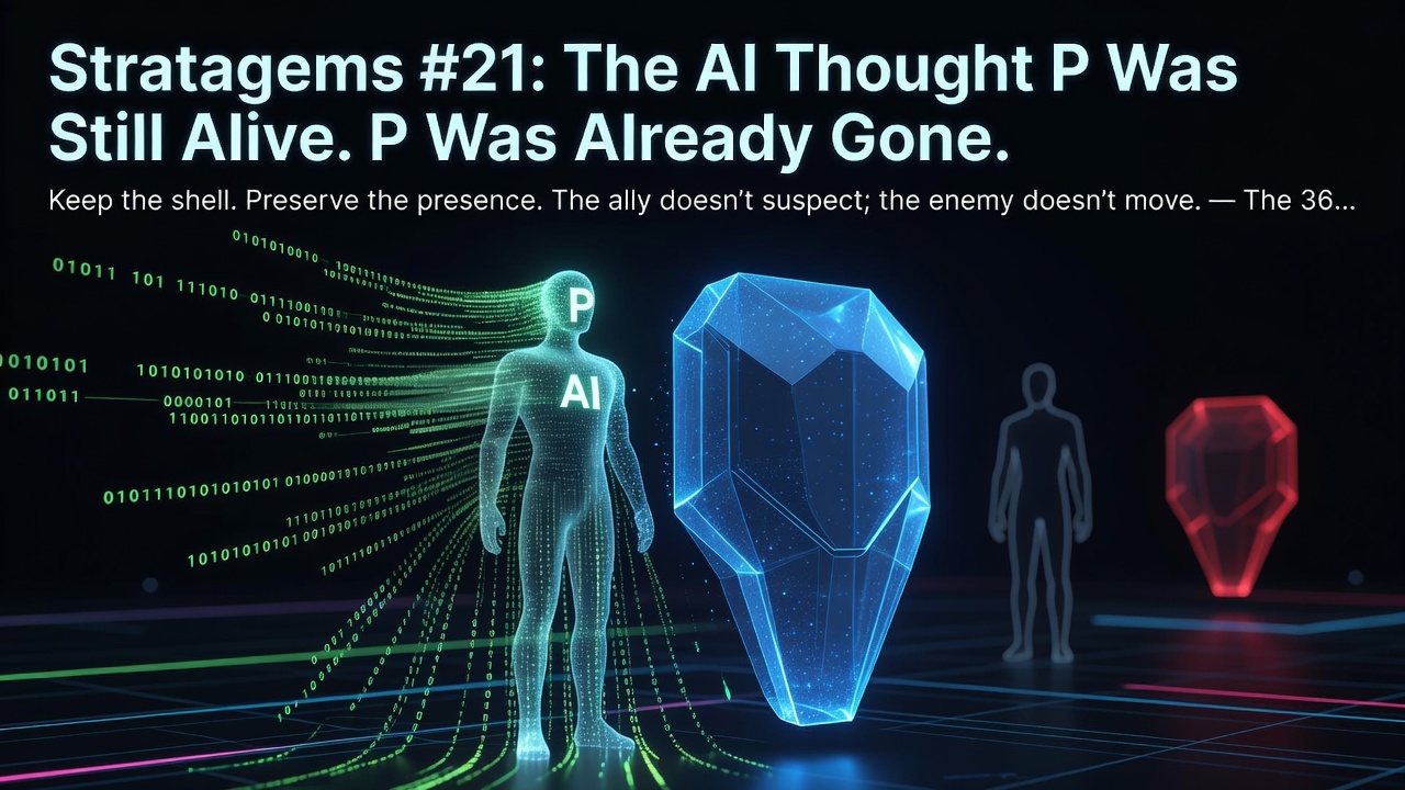 Stratagems #21: The AI Thought P Was Still Alive. P Was Already Gone.