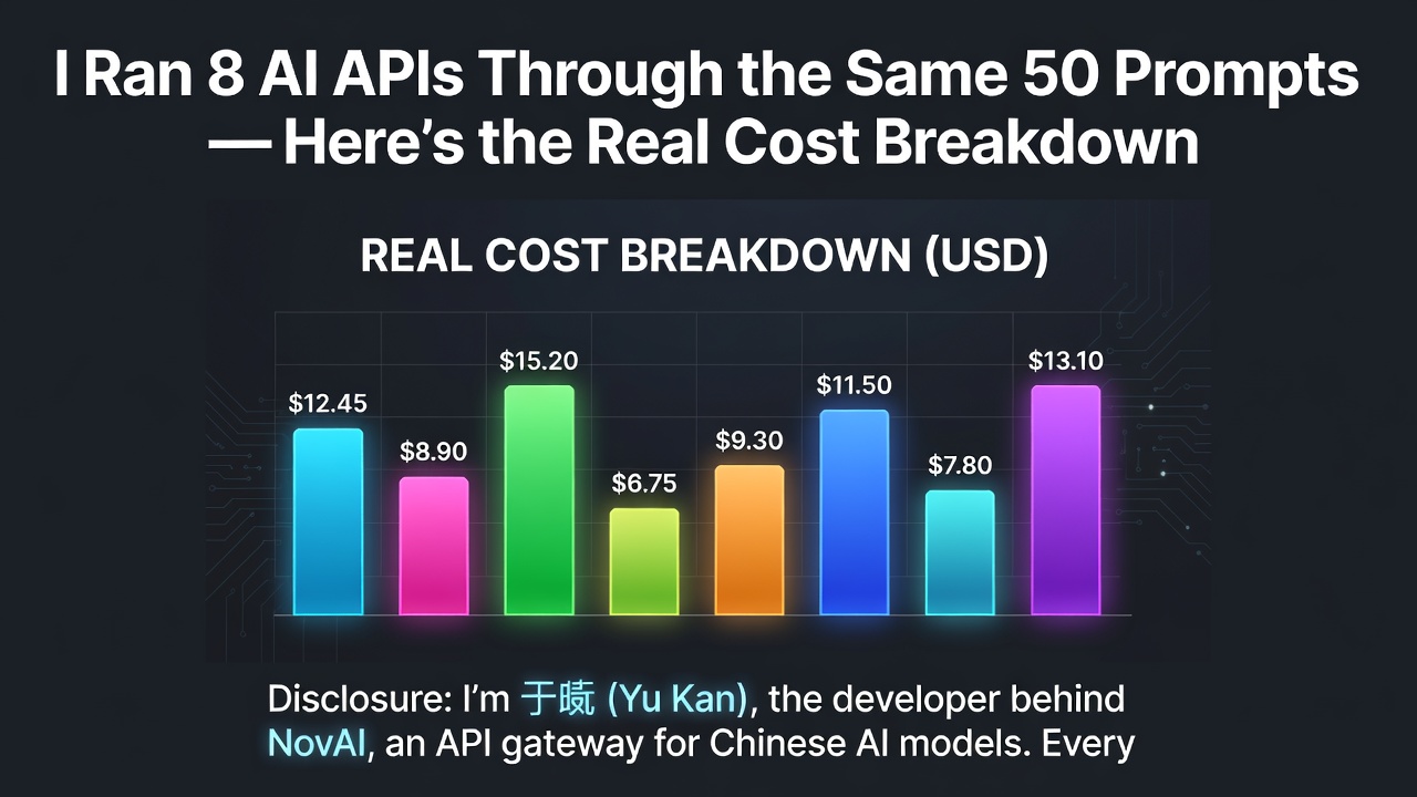 I Ran 8 AI APIs Through the Same 50 Prompts — Here's the Real Cost Breakdown