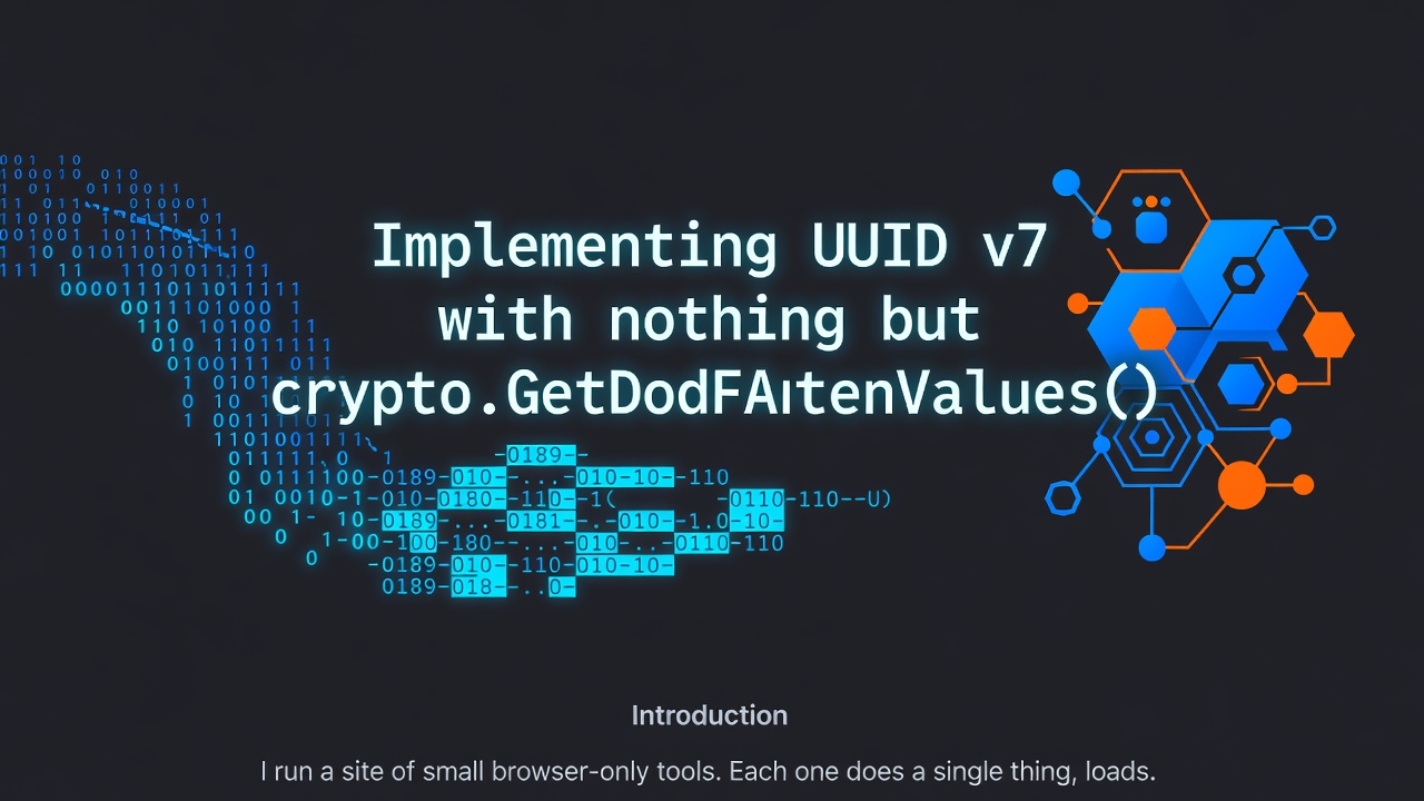 Implementing UUID v7 with nothing but crypto.getRandomValues()