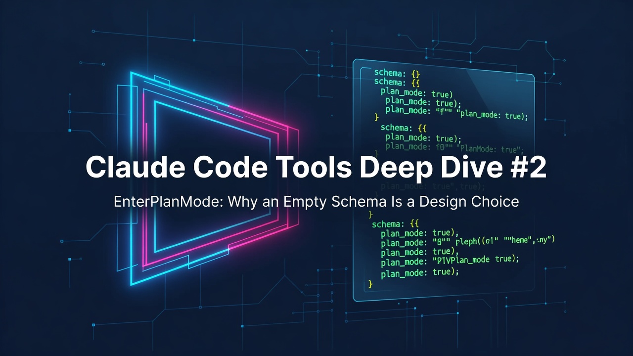 Claude Code Tools Deep Dive #2 — EnterPlanMode: Why an Empty Schema Is a Design Choice