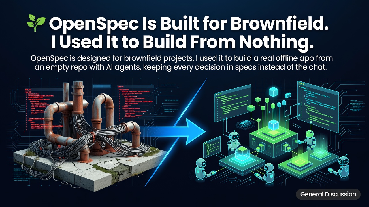 🌱 OpenSpec Is Built for Brownfield. I Used It to Build From Nothing.