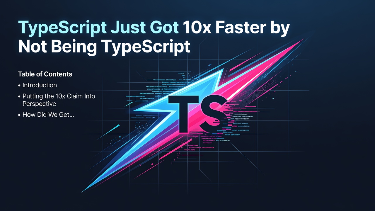 TypeScript Just Got 10x Faster by Not Being TypeScript