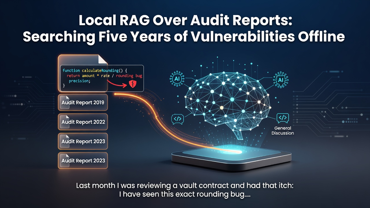 Local RAG Over Audit Reports: Searching Five Years of Vulnerabilities Offline