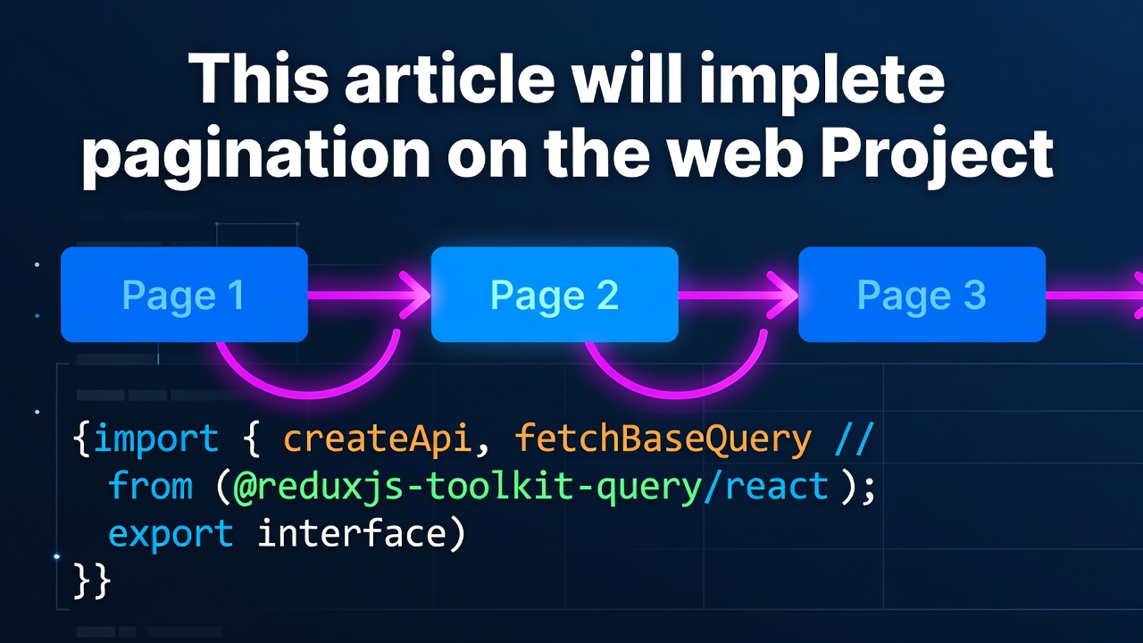 This article will implete pagination on the web Project