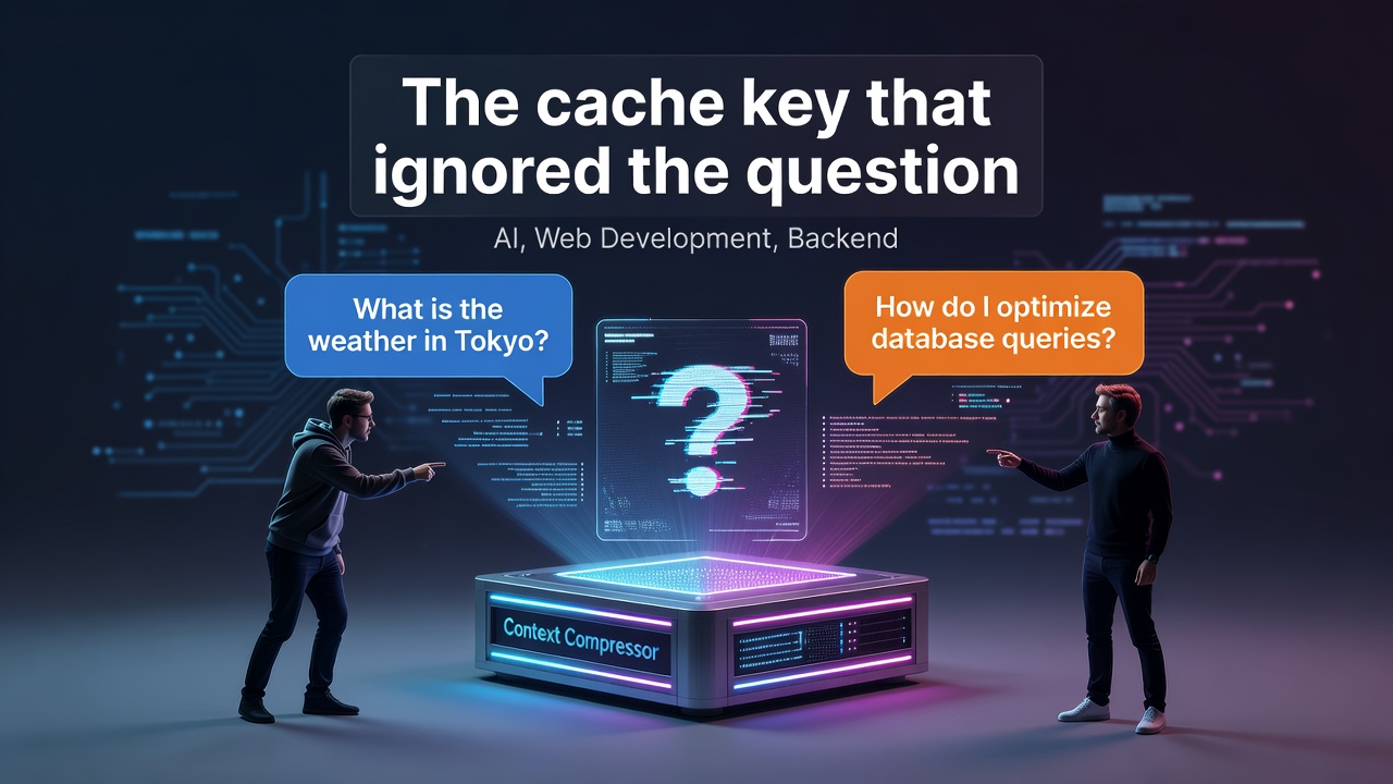 The cache key that ignored the question