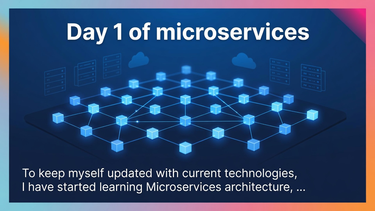 Day 1 of microservices